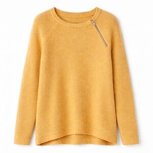 Abercrombie & Fitch Mustard Textured Sweater Women S Cozycore Minimalist